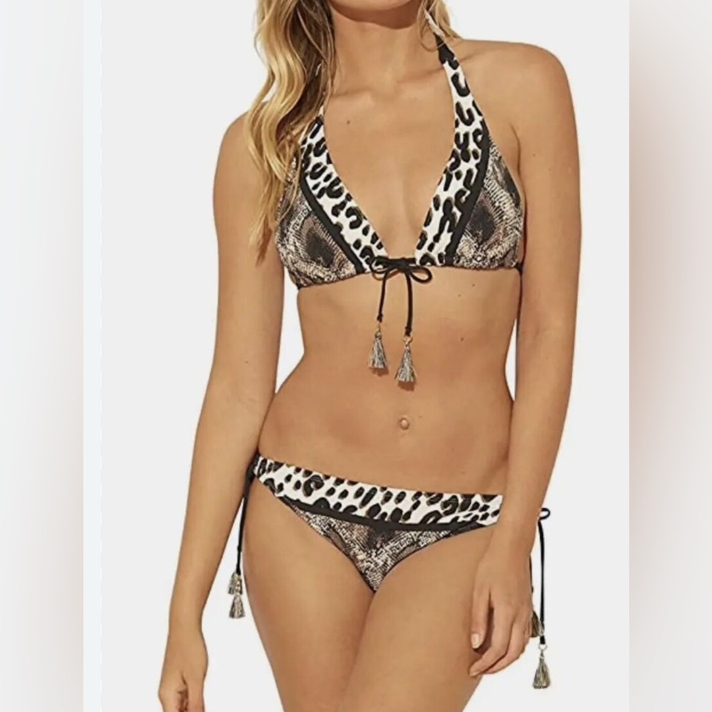 Animal Print Bikini with tassels